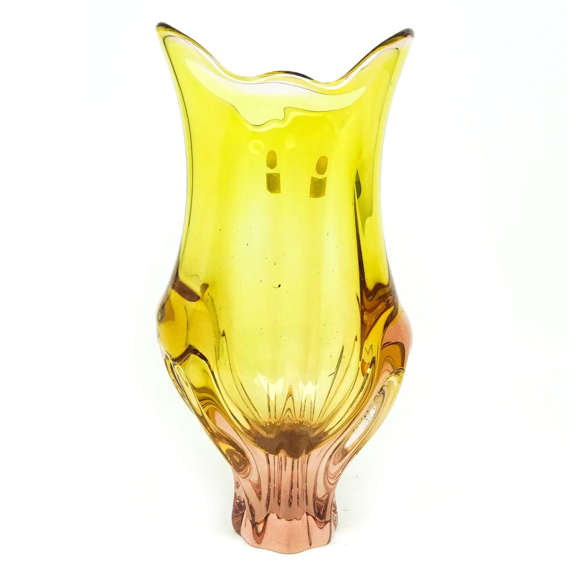Mid-century modern vase, glass, designed by J. Hospodka, Czechoslovakia, 1960s