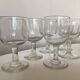 Set de 6 verres tulipe comptoir de bistrot  1950 en verre irrégulier
