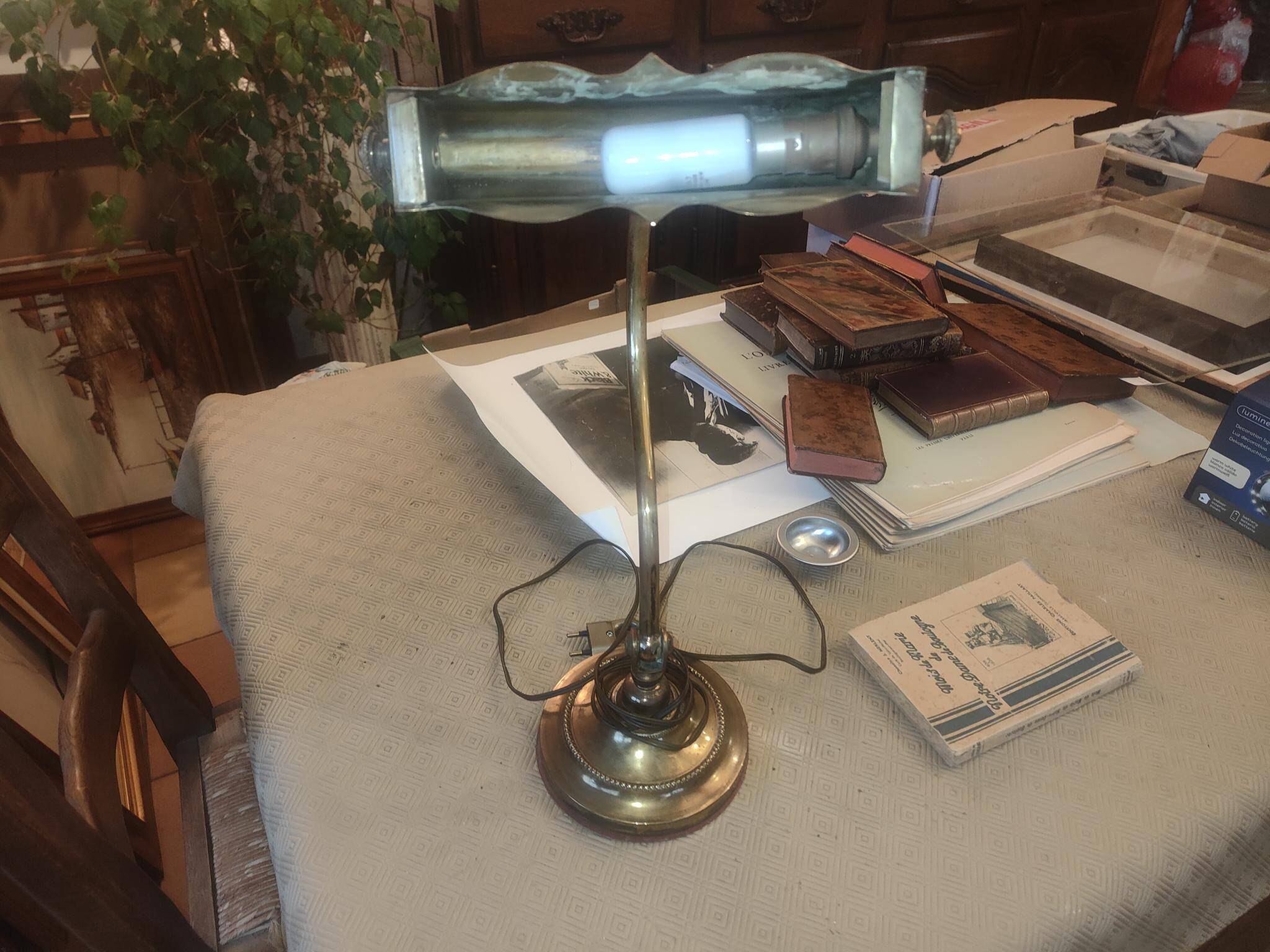 Lampe de piano ou bureau articulée en laiton