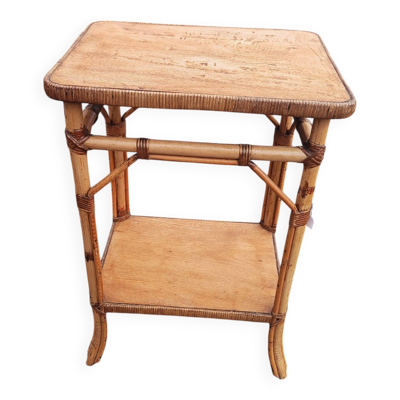 Selette, table d'appoint en rotin ''Mounier