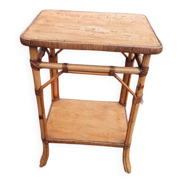 Selette, table d'appoint en rotin ''Mounier