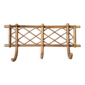 Porte-manteau vintage - bambou rotin