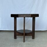 Pedestal table or small octagonal side table quadripod base with modernist spacer