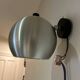 round brushed metal wall light 1970