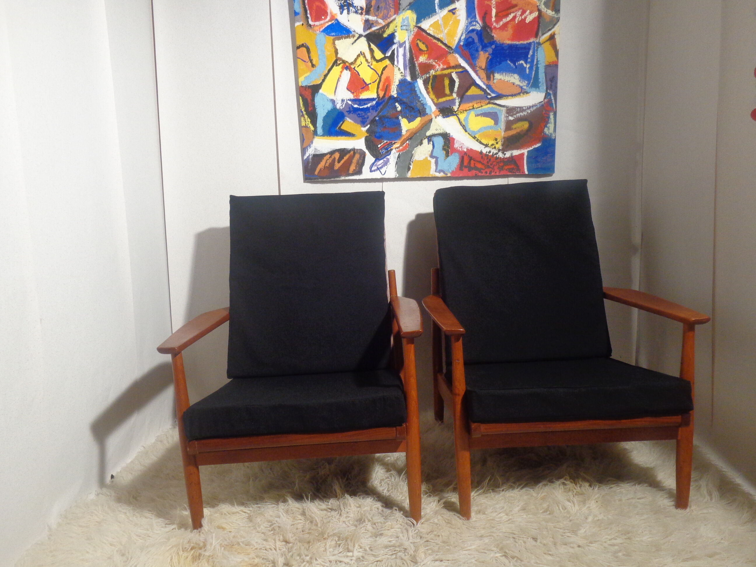 Pair of scandinavian armchairs of the years 60