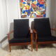 Pair of scandinavian armchairs of the years 60