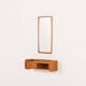 Scandinavian mid century teak mirror with a console, 1960s