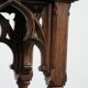 Elegant antique oak side table in Gothic style from the mid-19th century