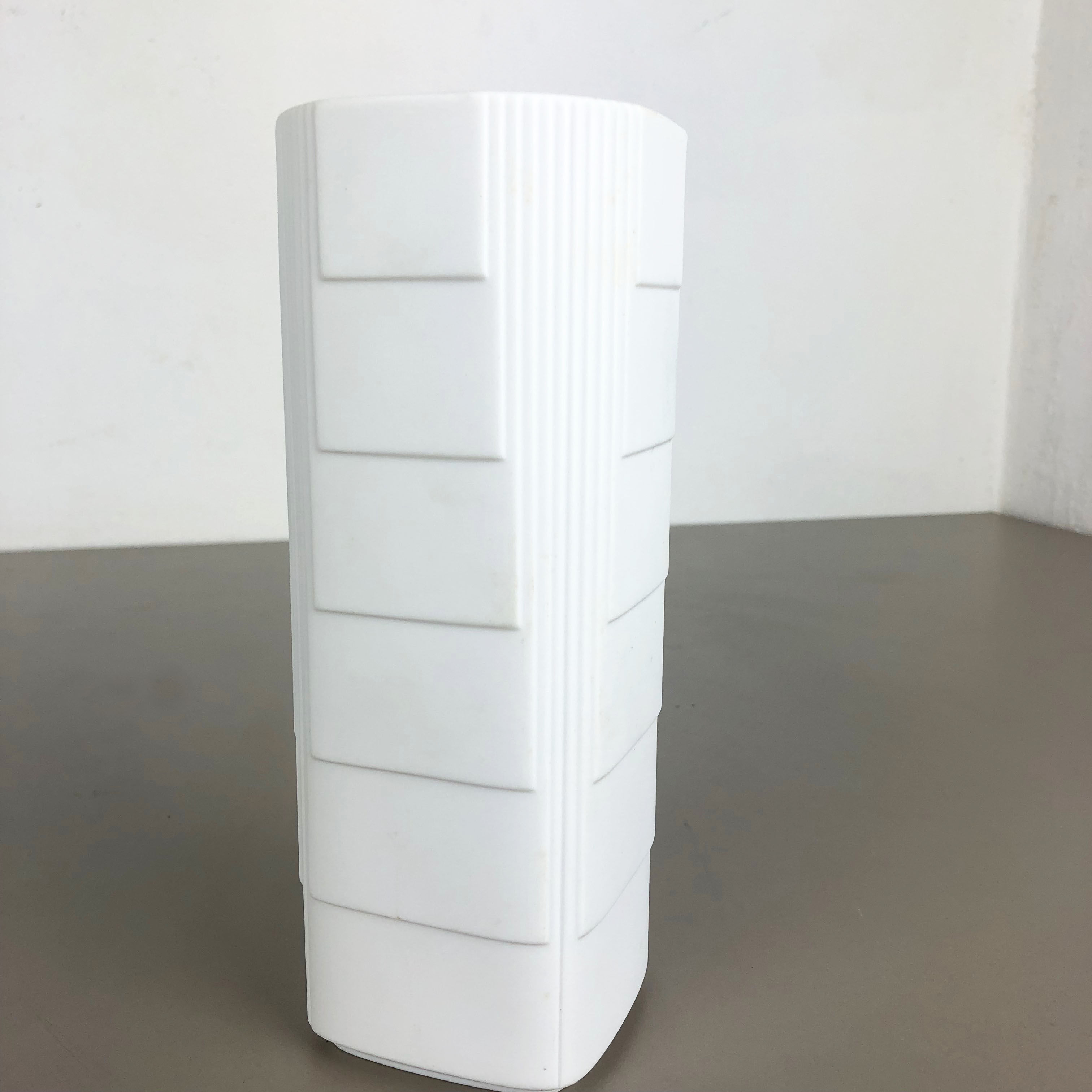 Original porcelain op art vase by Christa Galtz for Rosenthal Germany, 1970s
