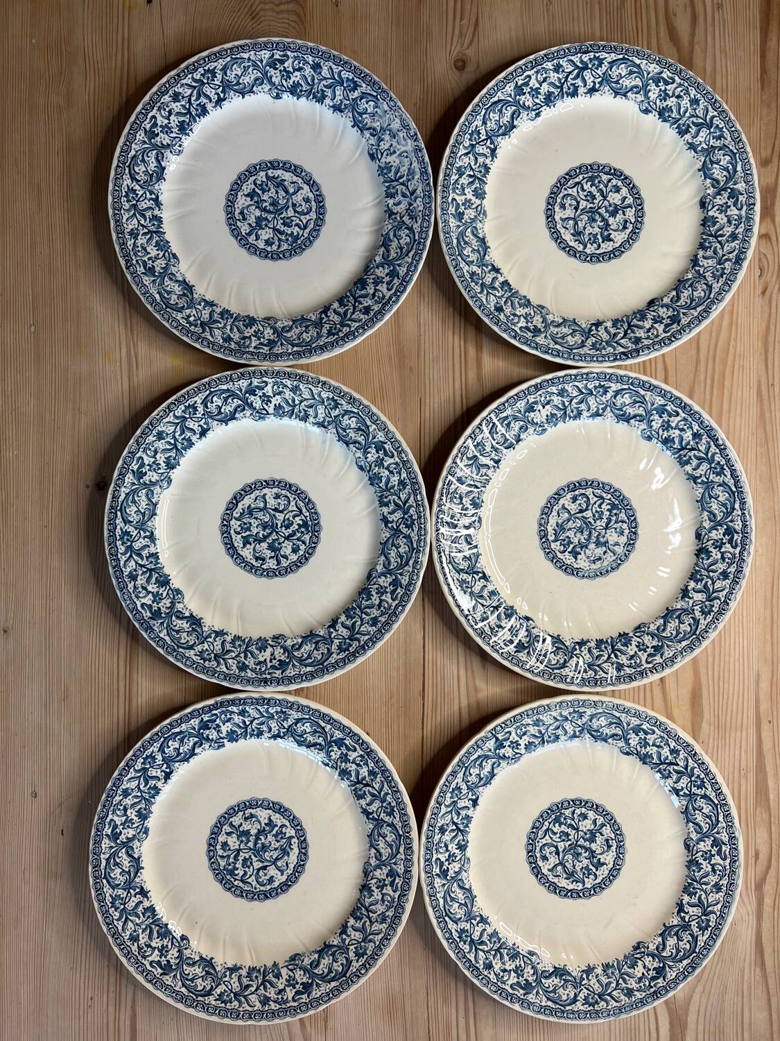 6 Gien Garland plates