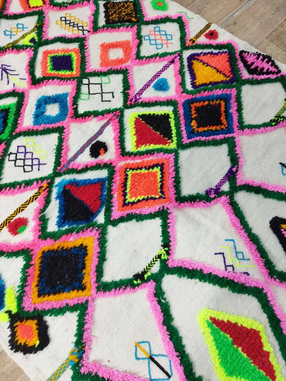 Handmade Moroccan Berber rug 253 X 144 CM