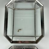 60s 70s wall lamp wall light glass & metal vintage space age design