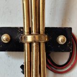 Wall lamp with 3 lights, brass and crystal balls, 1950s.