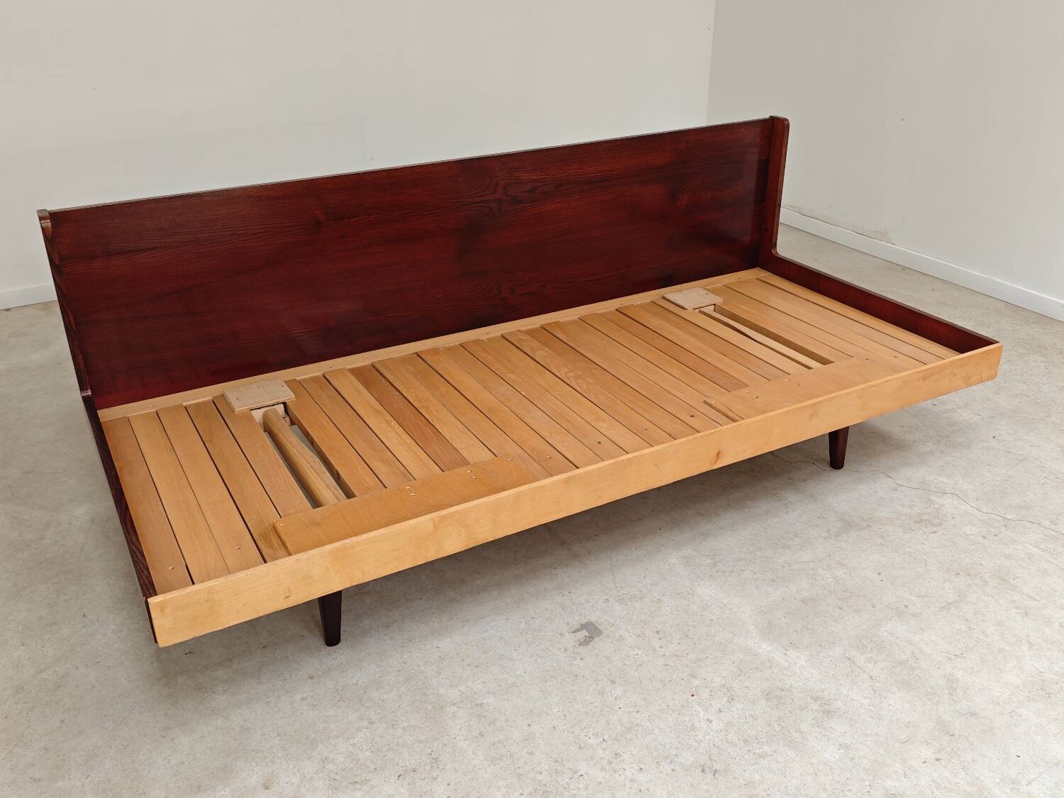 Jitona Sobeslav 1970s Green Fabric Folding Sofa