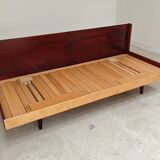 Jitona Sobeslav 1970s Green Fabric Folding Sofa