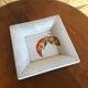 Old empty ashtray emaux de longwy district 1790 ceramic cracked vintage