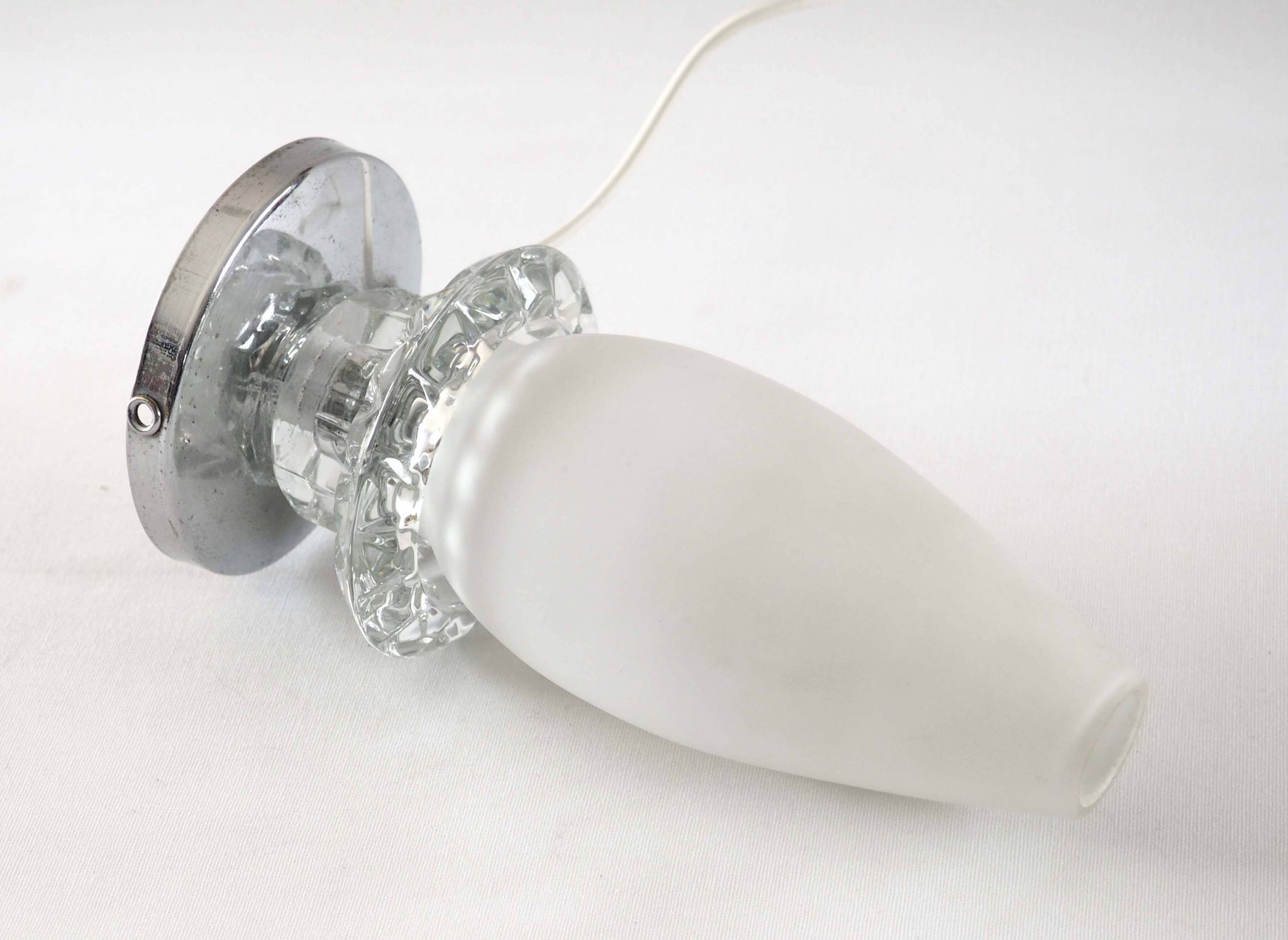 Lampe flute satinée ancienne