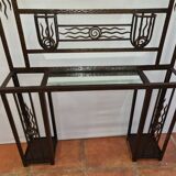 Wrought iron cloakroom art deco style