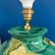 Ceramic lamp base made in Italy yellow and green flower