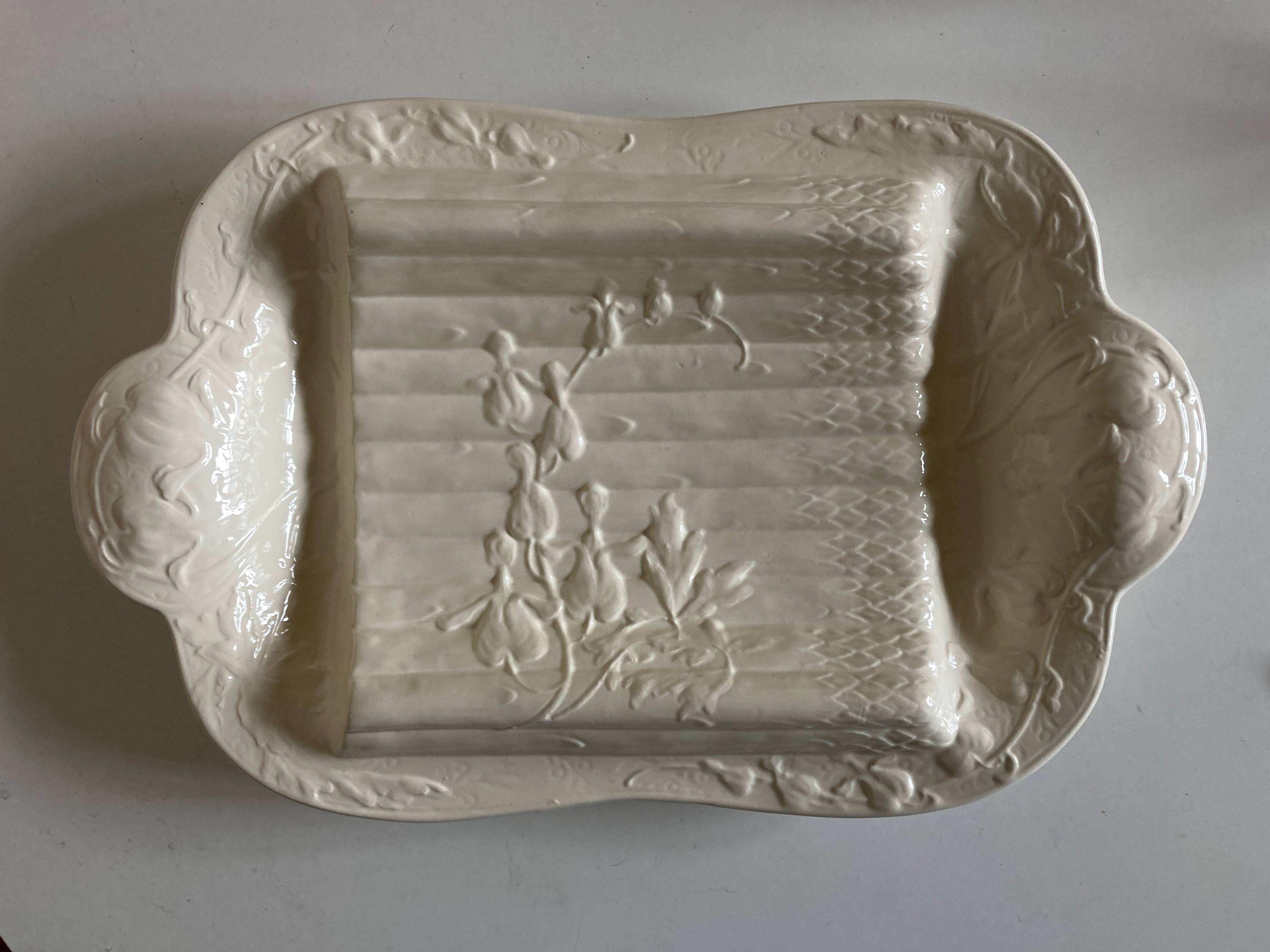 St. Clément ivory ironstone asparagus dish