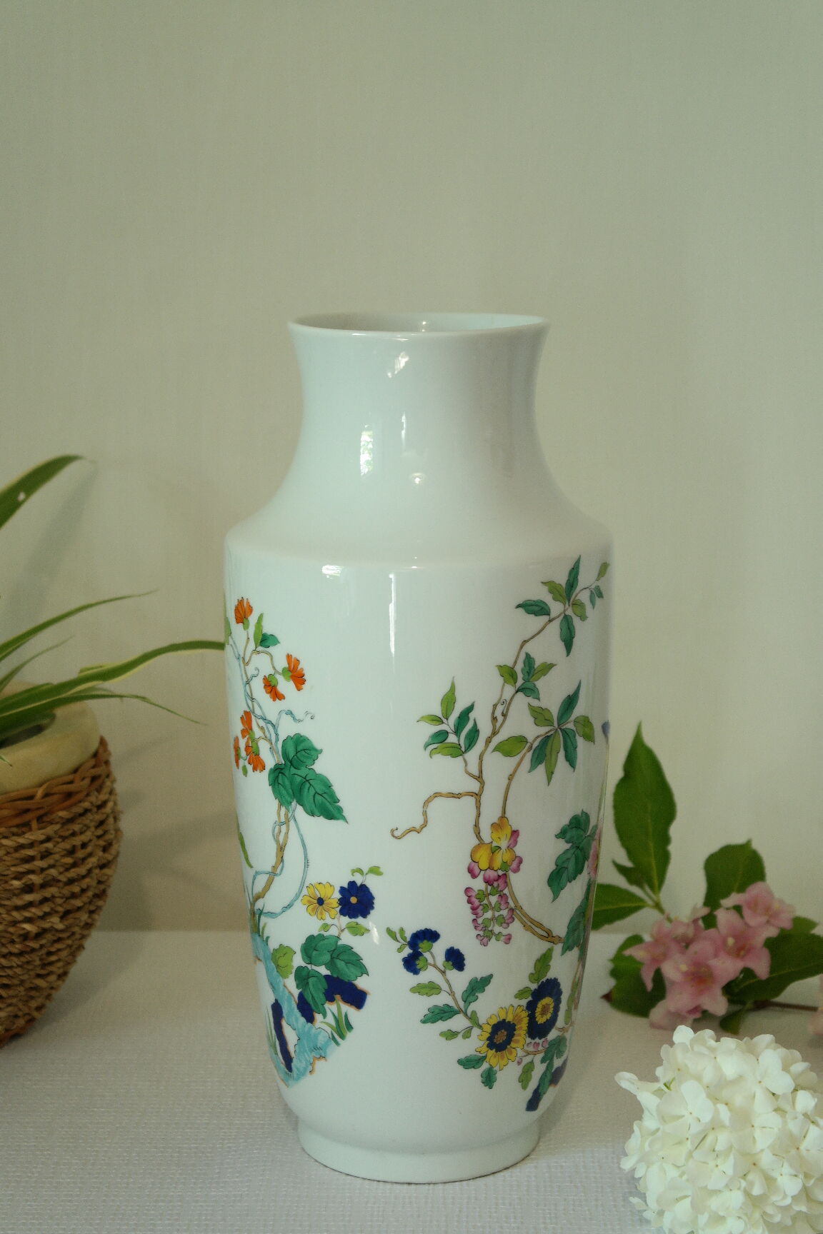 Art Deco baluster vase, Limoges porcelain, A. Lanternier.