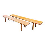 Paire de bancs vintage de ferme 230 CM