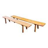 Paire de bancs vintage de ferme 230 CM
