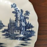 8 blue & white plates