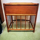 Vintage rattan bedside