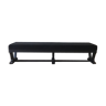 Bench covered in black fabric