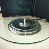 Glass and silver metal cheese platter