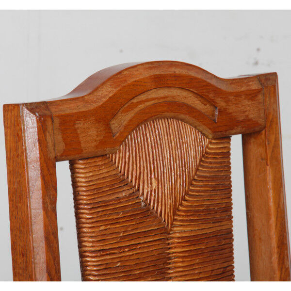 Suite de 6 chaises dans le goût de Charles Dudouyt, 1950