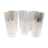 Suite de 6 verres a digestif en cristal taille