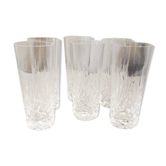 Suite de 6 verres a digestif en cristal taille