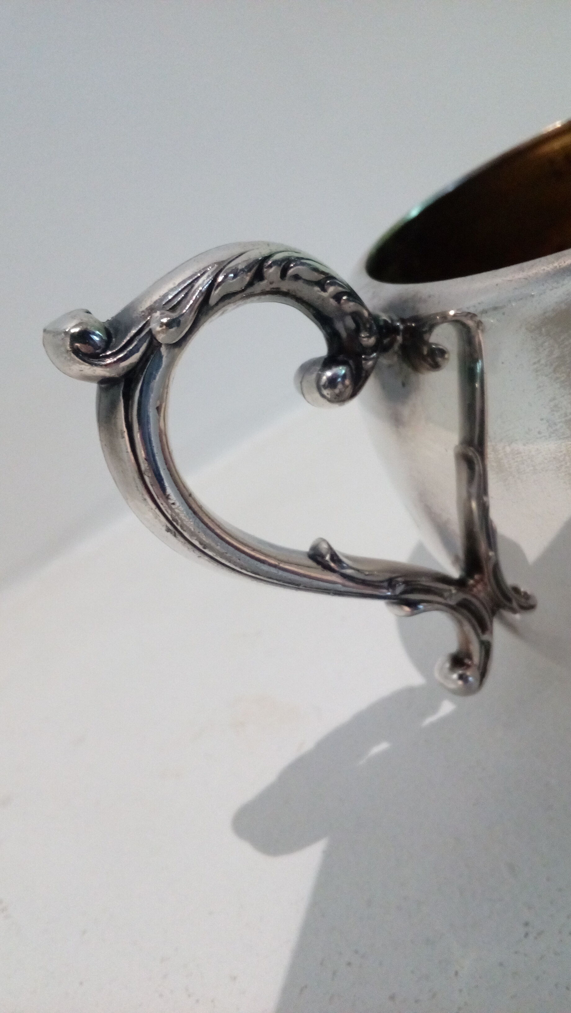 Milk pot creamer silver metal