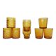 8 verres ambrés