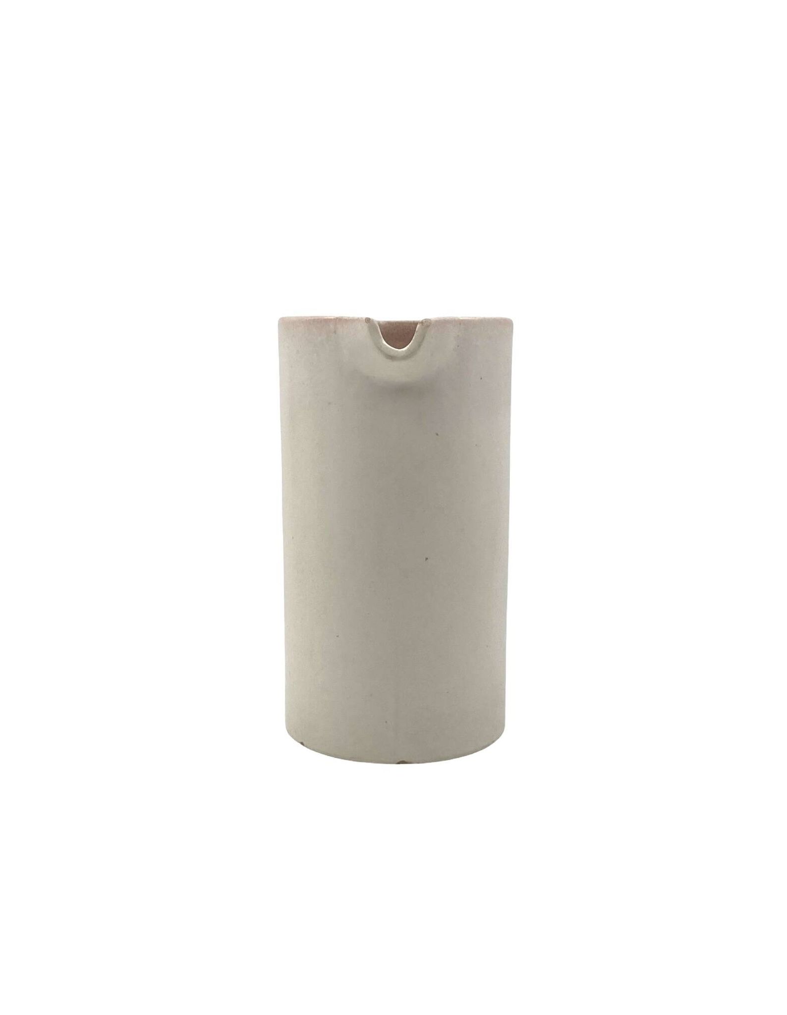 Organic modern white ceramic vase / jug, La Sfera Italy 1980s