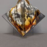 Hollywood Regency wall sconce in Murano glass by Mazzega, Italy circa 1970.