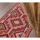 1970s Vintage Turkish Hand-Knotted Wool Cotton Red Runner Rug 93x324