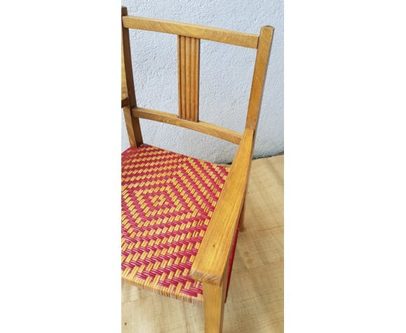 Wood and rattan chair