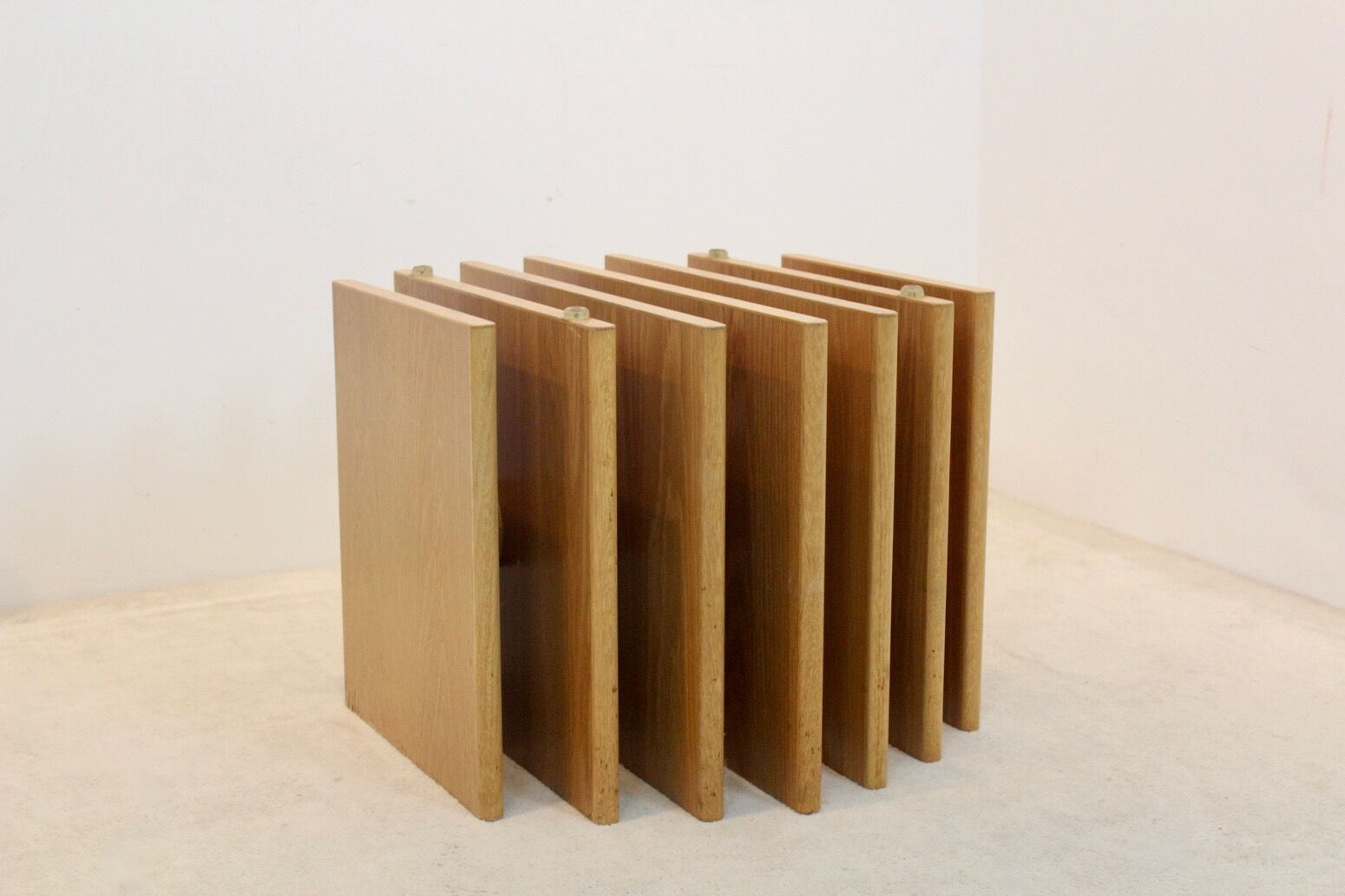 Table basse Heinz Lilienthal avec plateau en verre sculptural