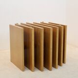 Table basse Heinz Lilienthal avec plateau en verre sculptural