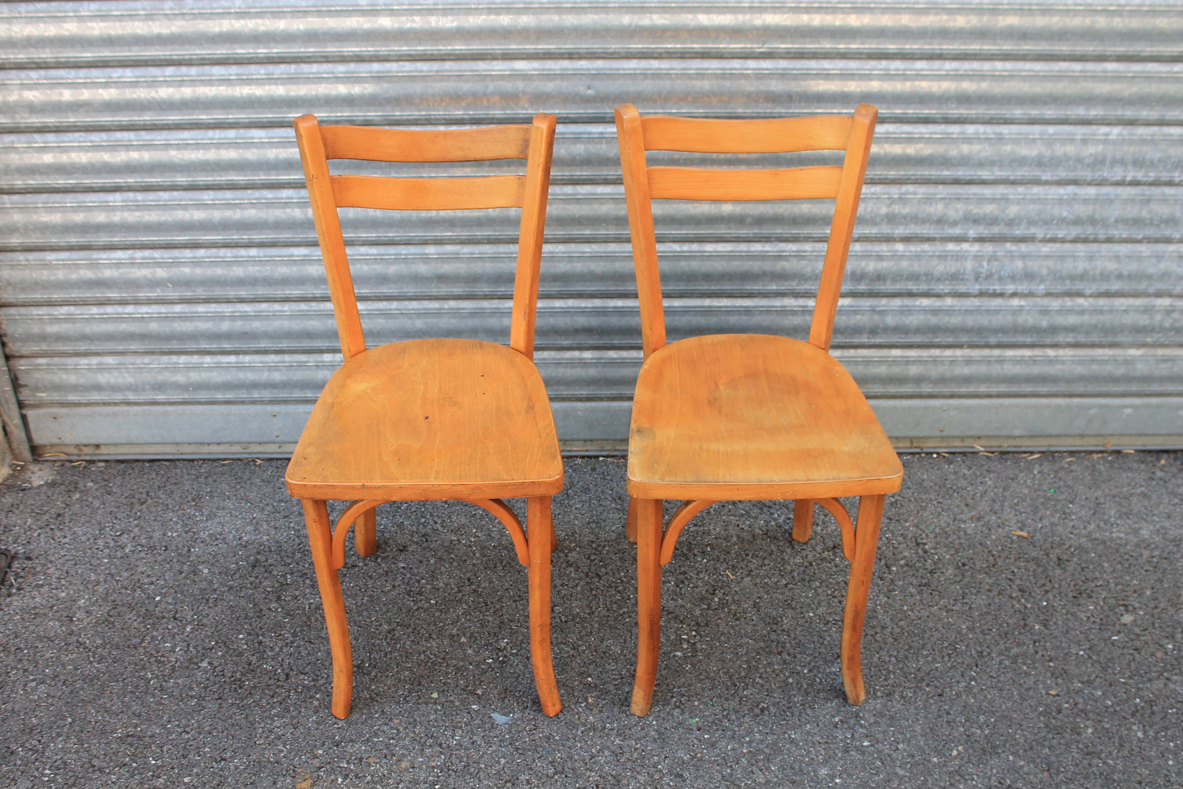 Pair of baumann bistro chairs No.56