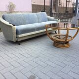 Vintage rattan coffee table 1970