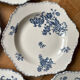 Blue flowered ironstone deep plates from Saxony
