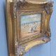 Oil on panel k wilson signature to identify 1960 beach scene