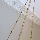 Doria Leuchten frosted glass and brass pendant light, 1970s