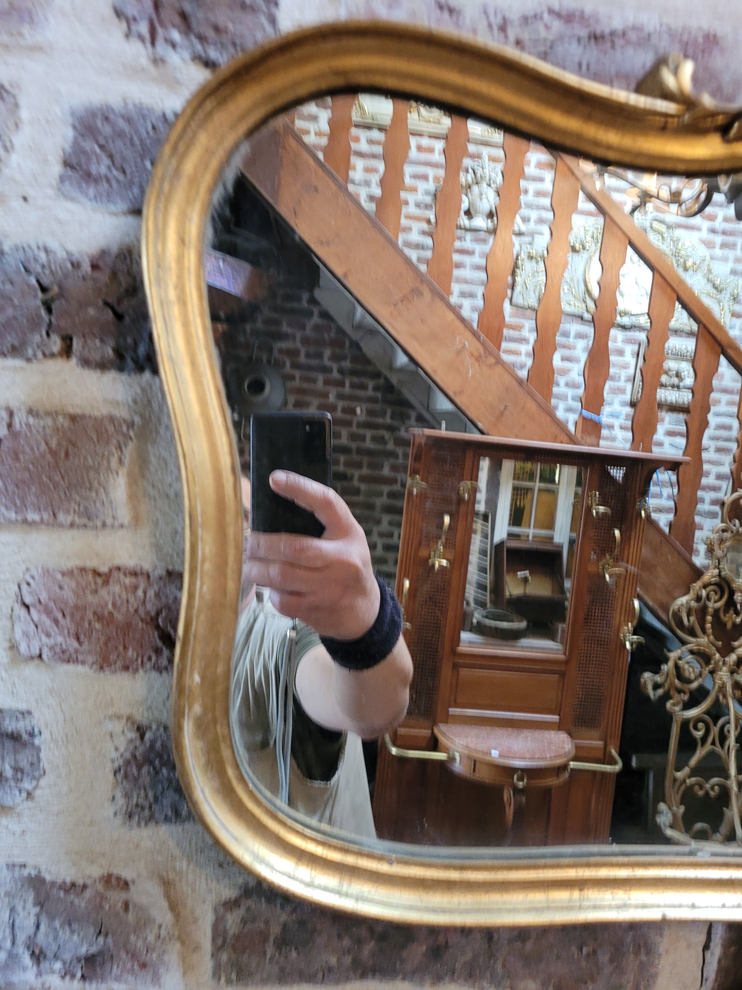 Miroir doré style Louis XV