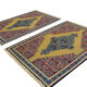 Pair of Yellow Kilims Handmade Persian Flatwoven Area Rugs- 81x115cm