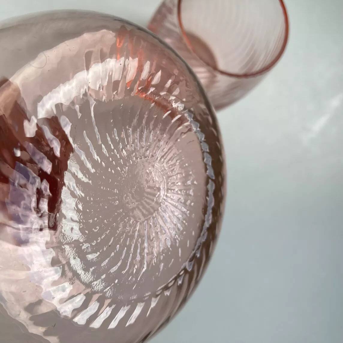 Pink Glass Night Carafe